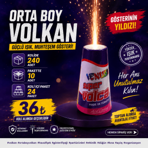Düğün İçin Toplu Orta Boy Volkan Paket Alımı